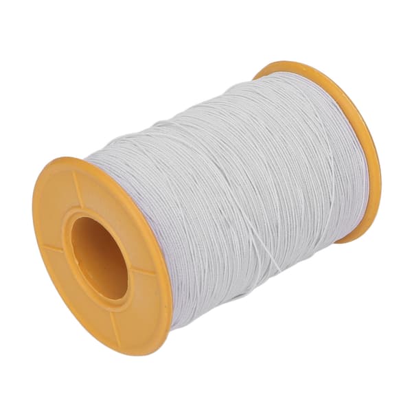0,5 mm vit elastisk tråd, klippbar DIY-armbandstråd, elastisk tråd för smyckeshantverk
