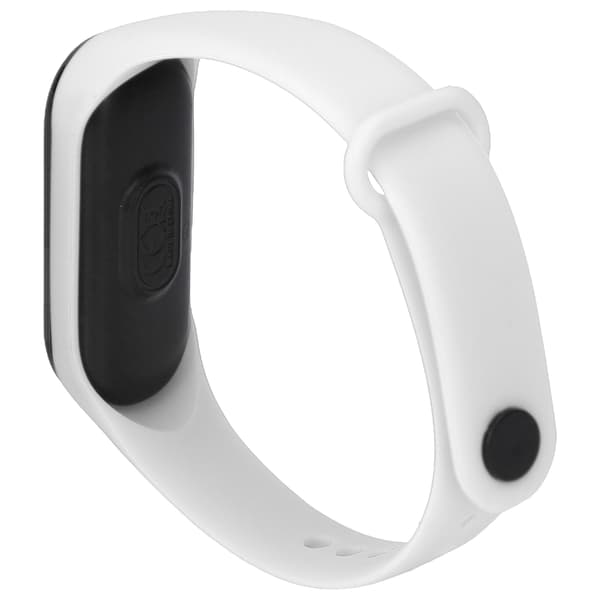 Vit LED Digital Sportklocka med Plastglas, Silikonband, Studentklocka