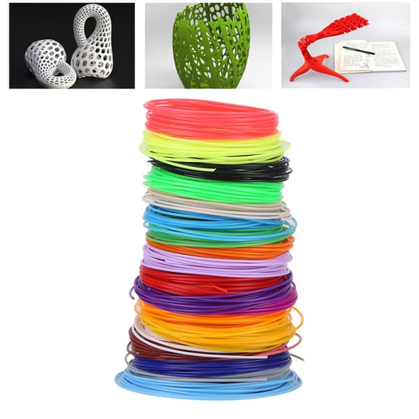 20 farver 1,75 mm PCL-filamentpåfyldninger til 3D-printer-pen lav temperatur