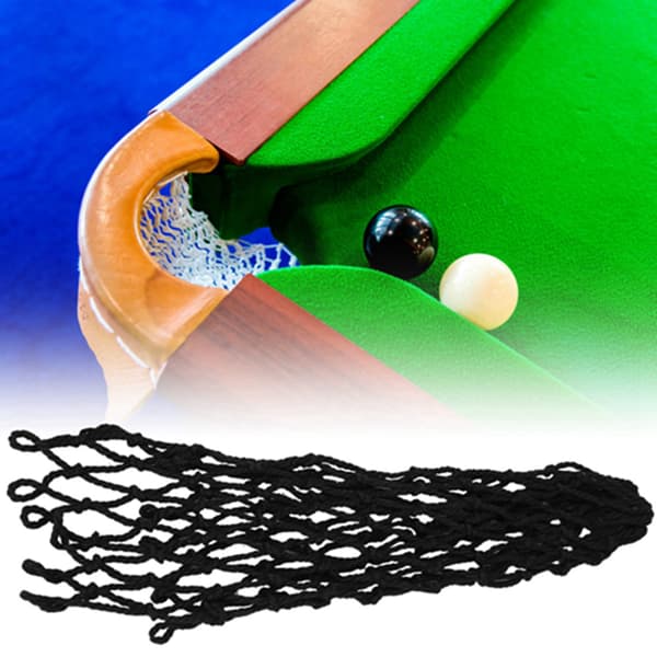 6-pak sorte bomuldstråd netlommer 35 cm poolbord erstatning til snooker holdbar