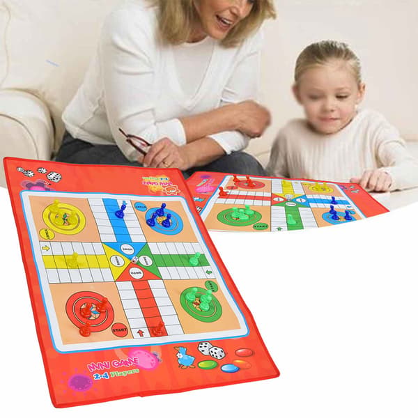 Non Woven Klassiska Ormar & Stegar Ludo Familjebrädspel Leksaksset för Barn Småbarn