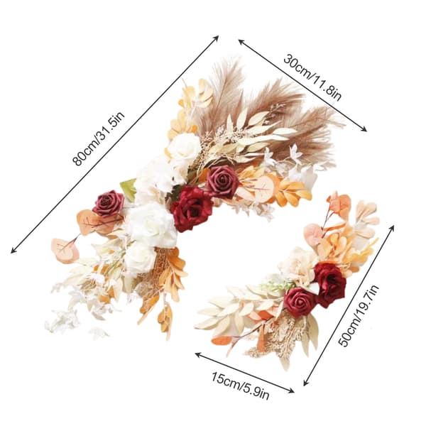 Bröllopsbåge Blomma Välkommen Vattenskylt Konstgjorda Blommor Swag
