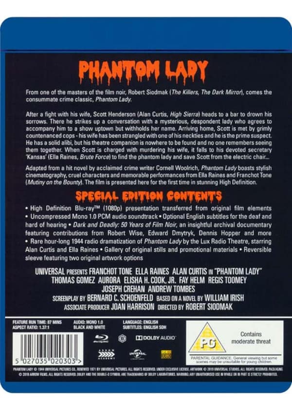 Phantom Lady (1944) (Blu-Ray)