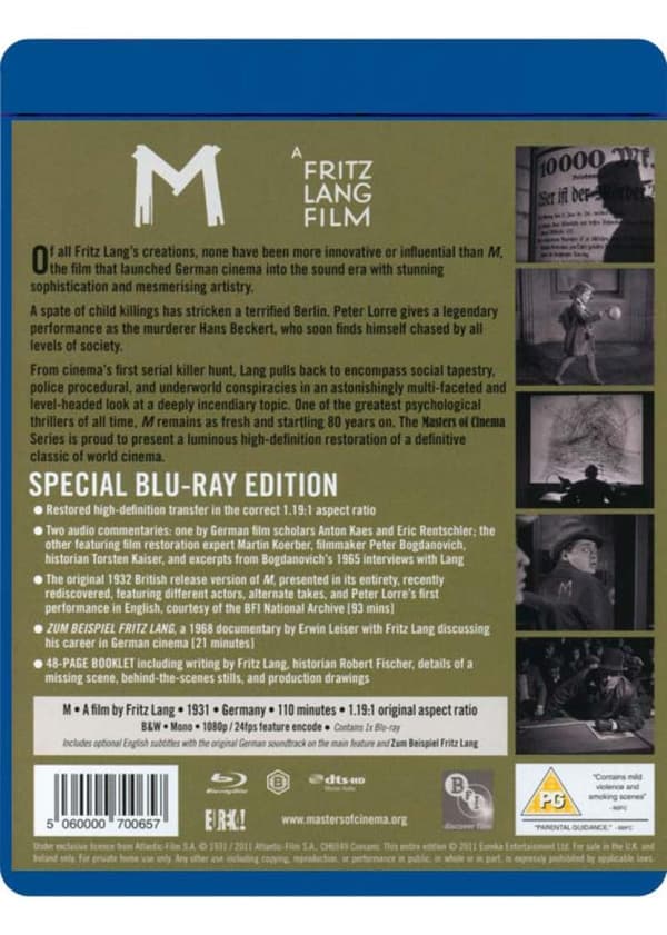 M (Eine Stadt sucht einen Mörder) (1931) (Blu-Ray)