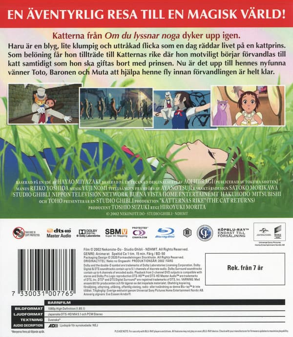 The Cat Returns (2002) Katternas rike (Blu-Ray)