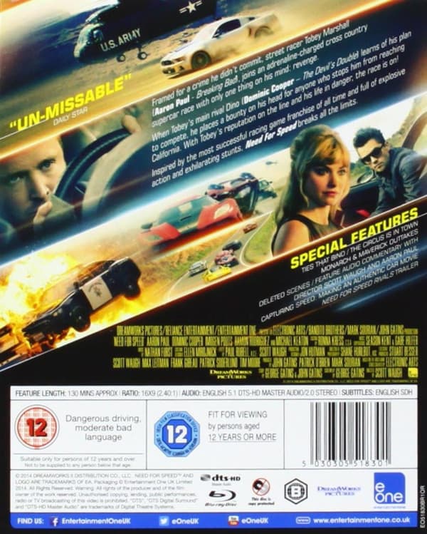 Need For Speed (2014) (Blu-Ray)