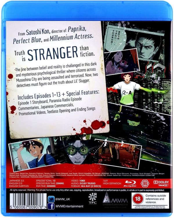 Paranoia Agent (2004) Mini Series (Blu-Ray)