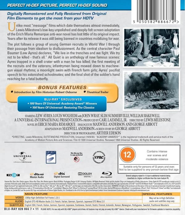 All Quiet on the Western Front (1930) (Blu-Ray)