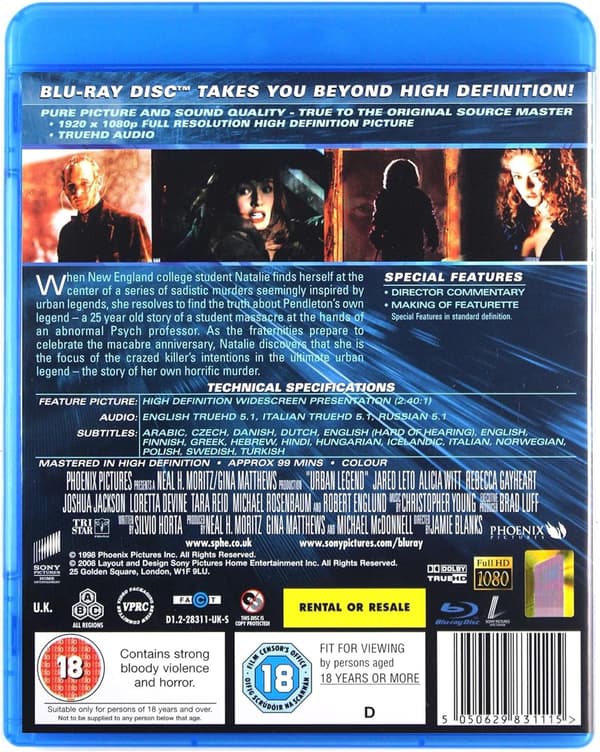 Urban Legend (1998) (Blu-Ray)