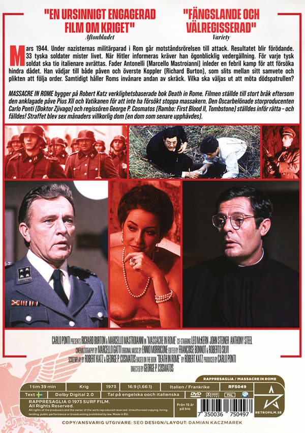 Massacre in Rome (1973) (DVD)