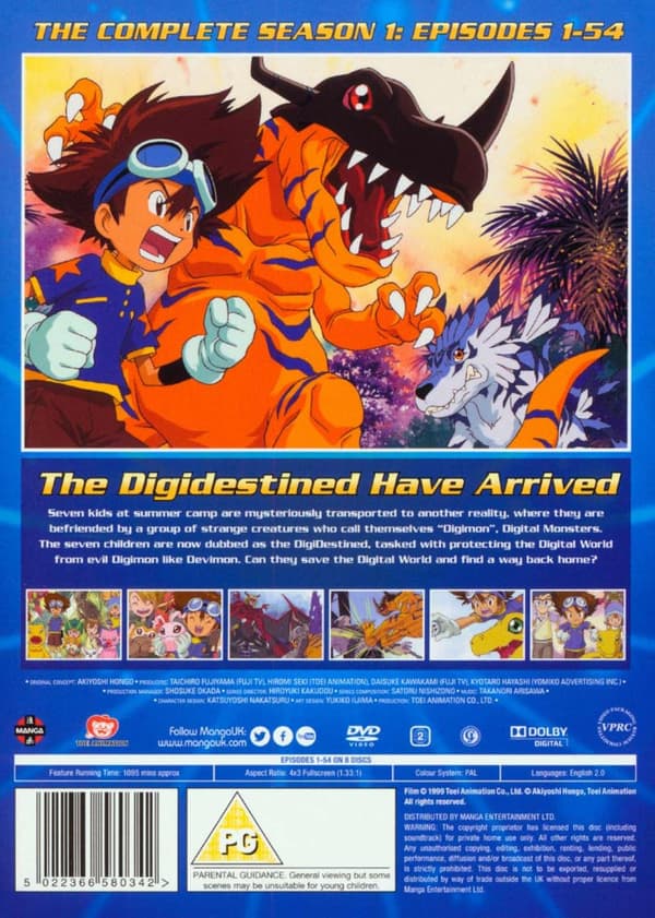 Digimon Adventure (1999) Digimon Digital Monsters (DVD)