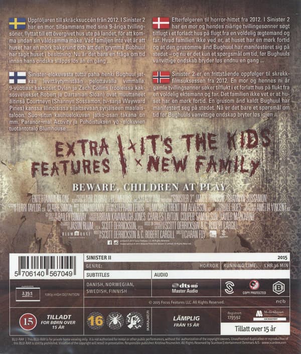 Sinister 2 (2015) Blu-Ray (svensk text)