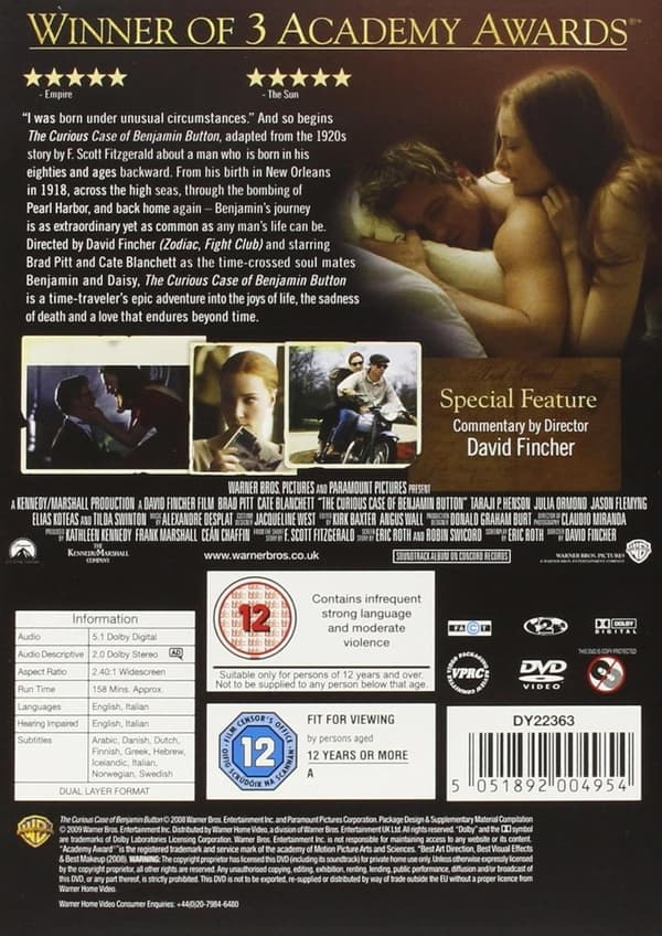 The Curious Case of Benjamin Button (2008) (DVD)