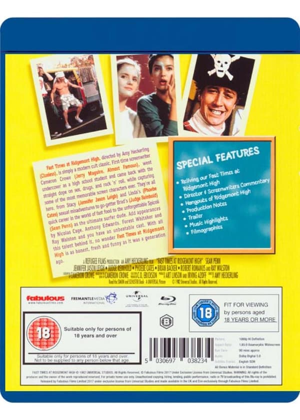 Fast Times At Ridgemont High (1982) (Blu-Ray)