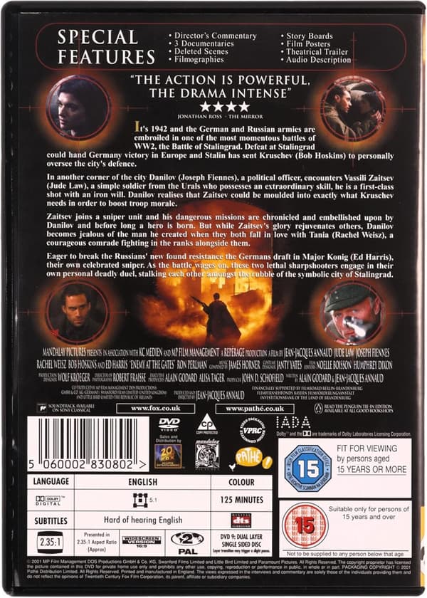 Enemy at the Gates (2001) (DVD)