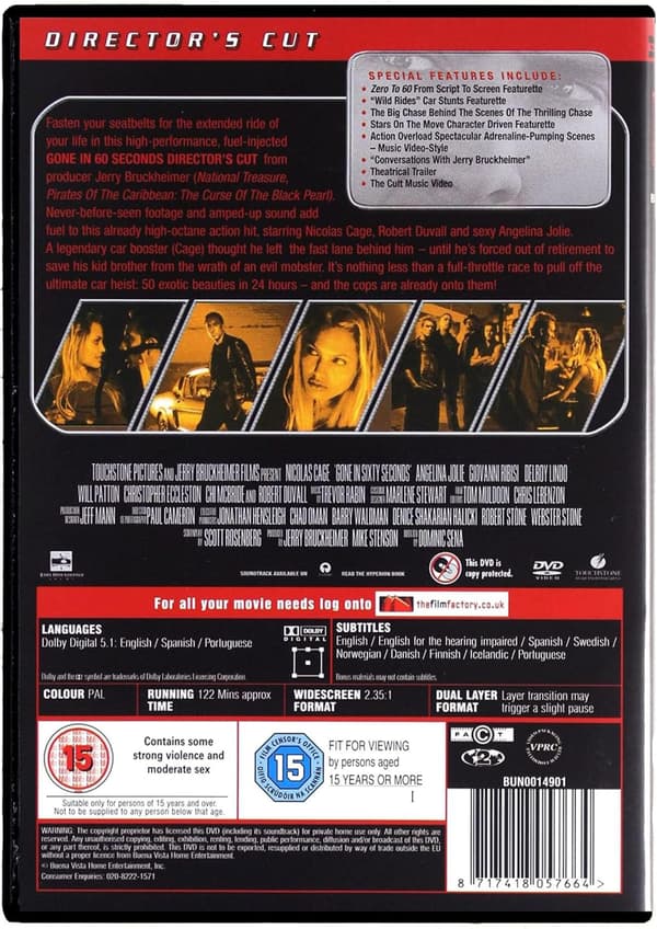 Gone In Sixty Seconds (2000) (DVD)