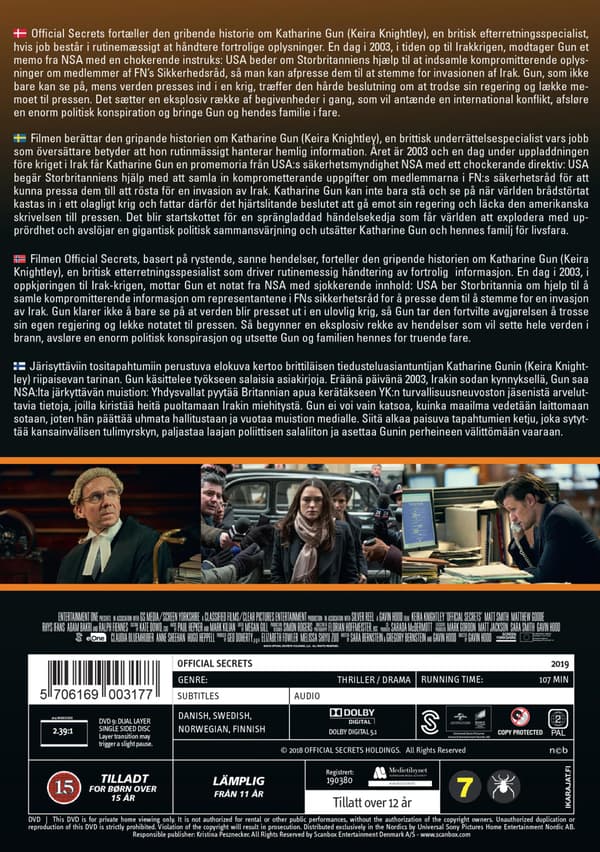 Official Secrets (2019) (DVD)