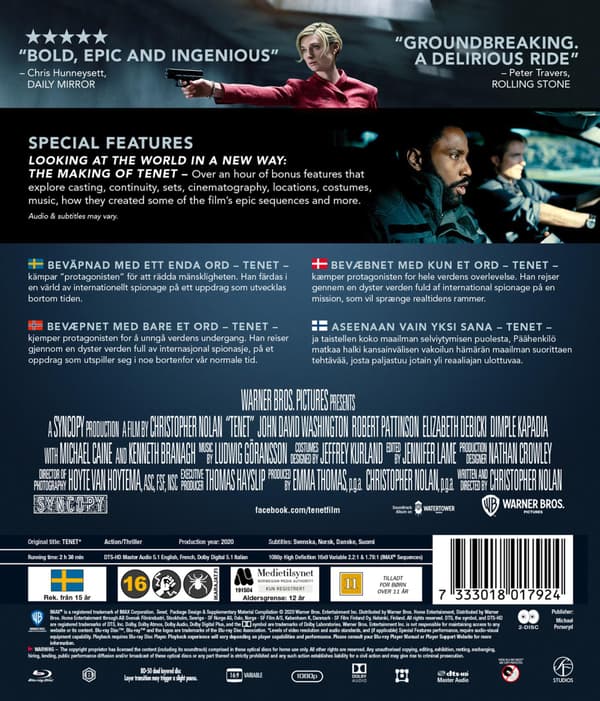 Tenet (2020) (Blu-Ray)