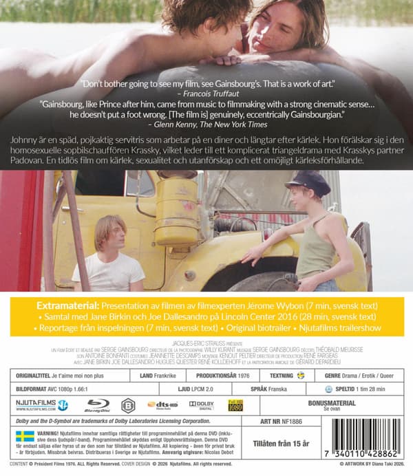 Je taime moi non plus (1976) (Blu-Ray)