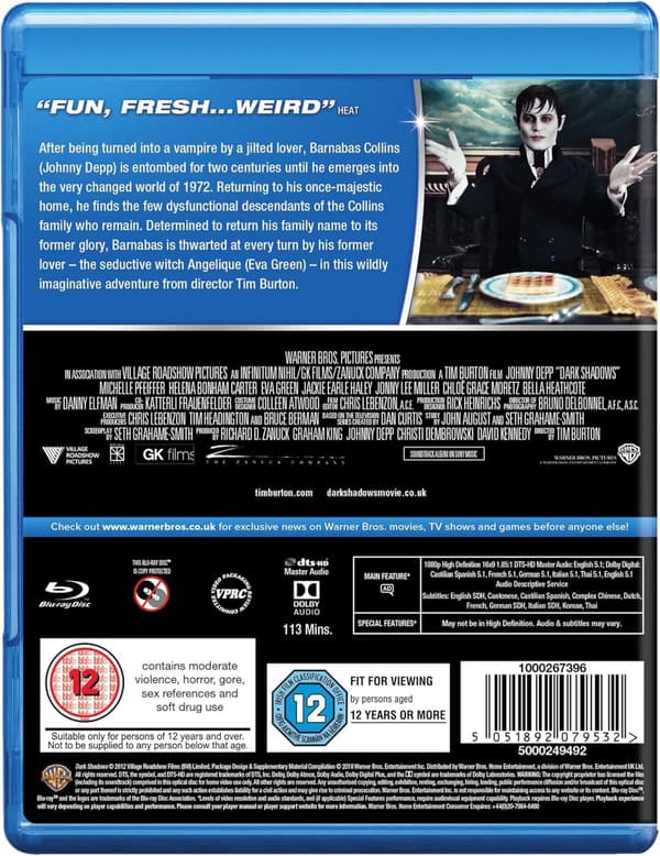 Dark Shadows (2012) (Blu-Ray)