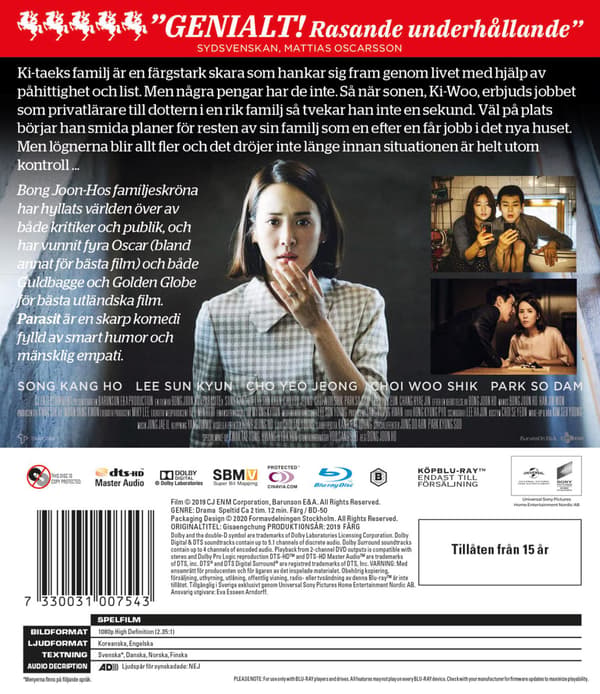 Parasite (2019) (Blu-Ray)