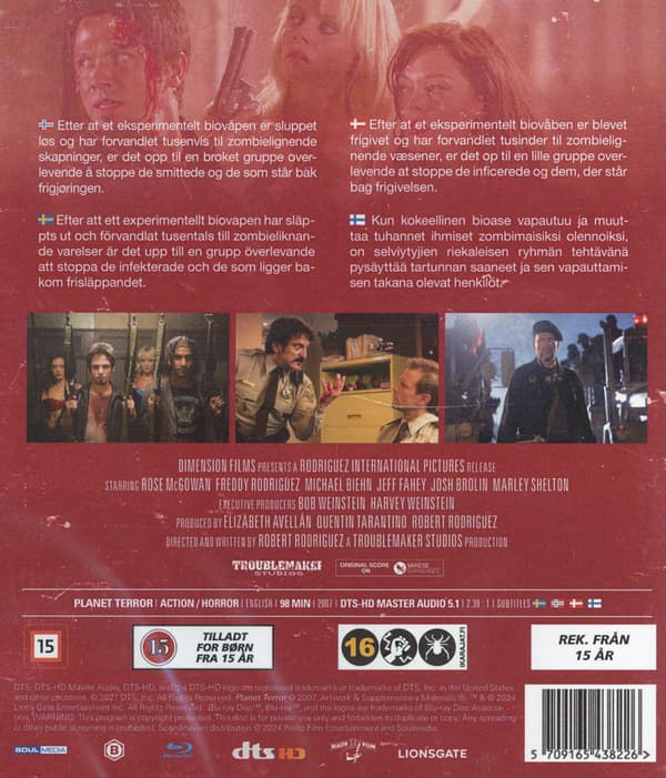 Planet Terror (2007) Blu-Ray (svensk text)