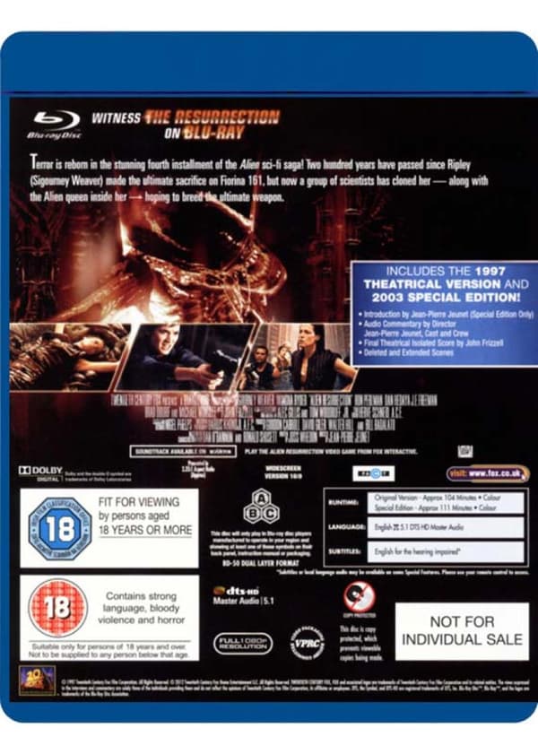 Alien 4: Resurrection (1997) (Blu-Ray)