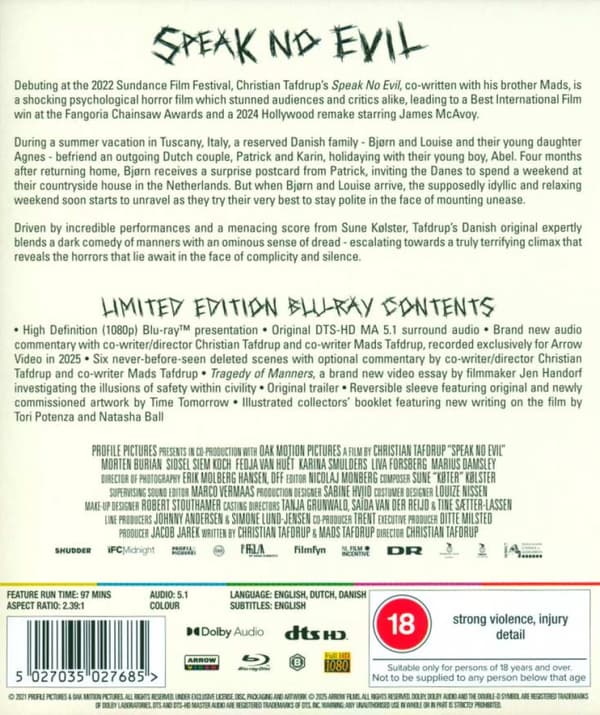 Speak No Evil (2022) (Blu-Ray) Limited Edition