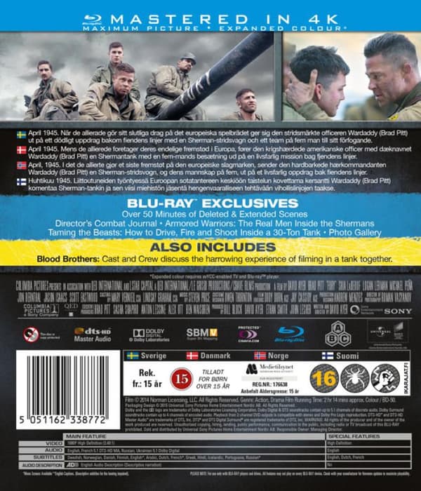 Fury (2014) (Blu-Ray)