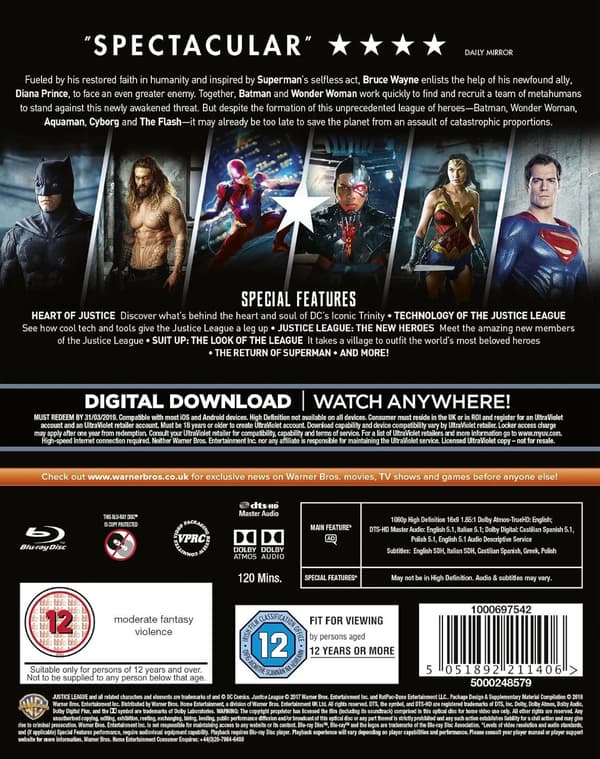 Justice League (2017) (Blu-Ray)
