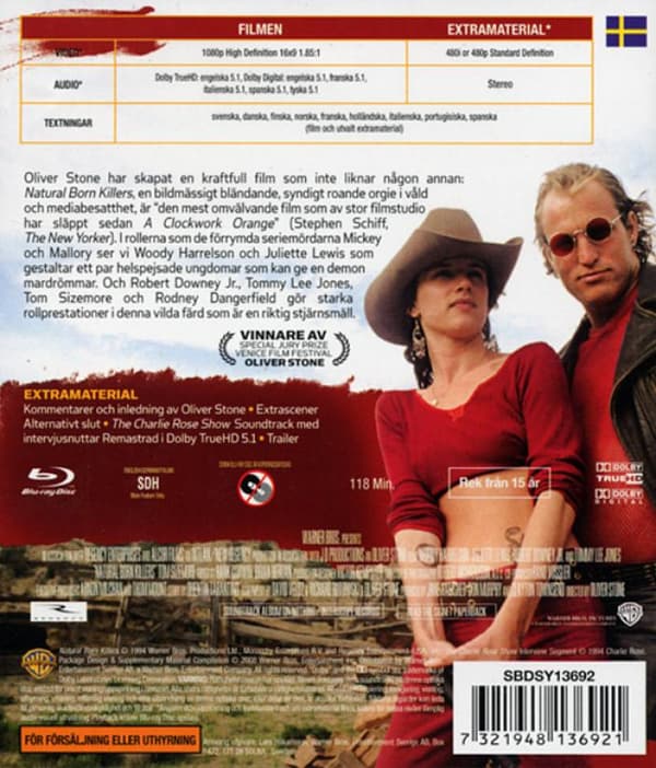 Natural Born Killers (1994) (Blu-Ray)