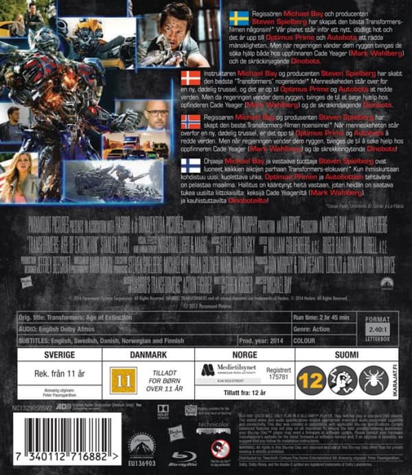 Transformers 4: Age of Extinction (2014) (Blu-Ray)