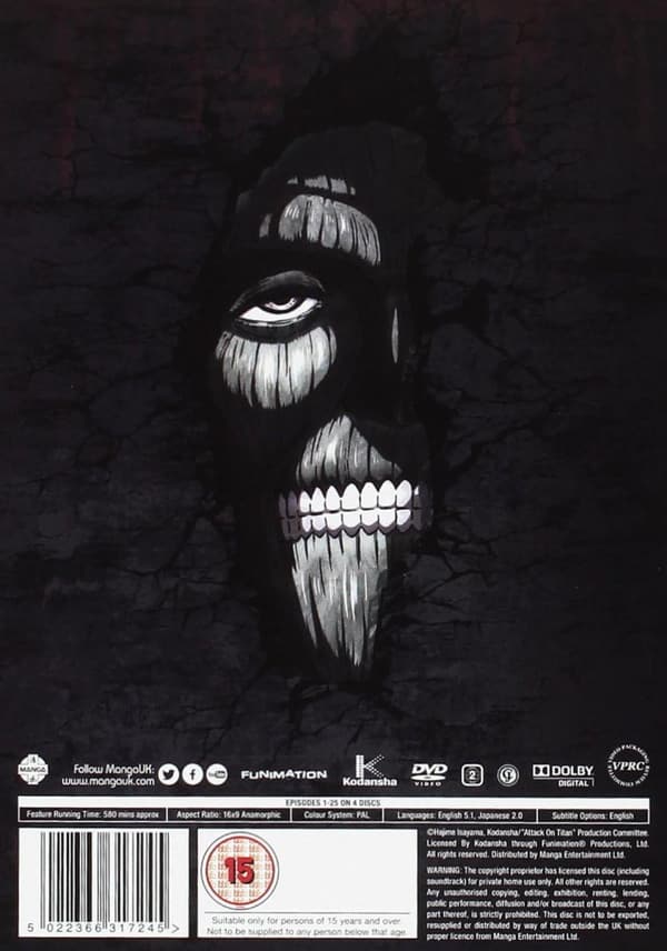 Attack on Titan Season 1 (2013-2014) (DVD)