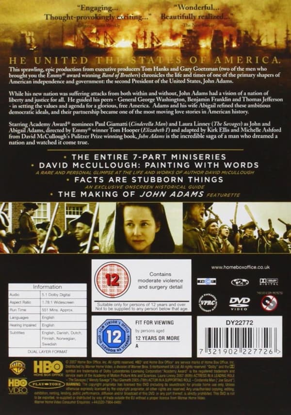 John Adams (2008) Mini Series (DVD)