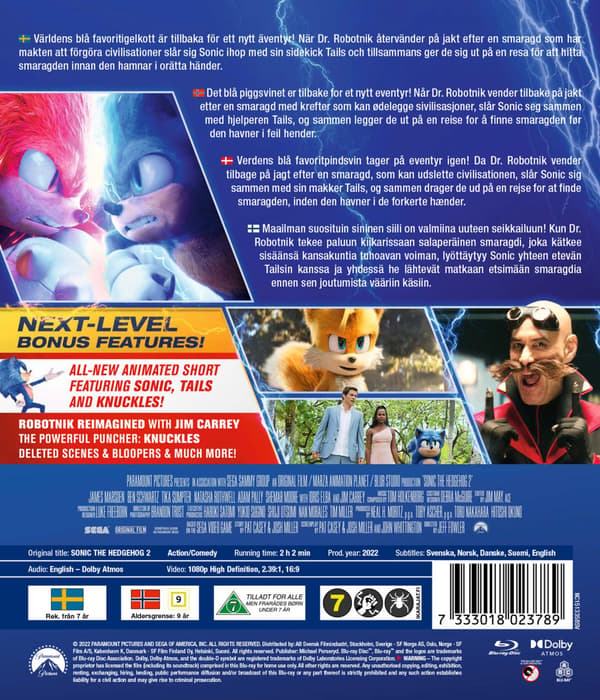 Sonic the Hedgehog 2 (2022) (Blu-Ray)