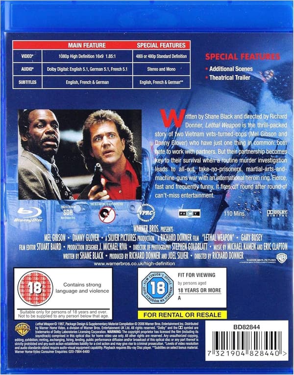 Lethal Weapon (1987) (Blu-Ray)