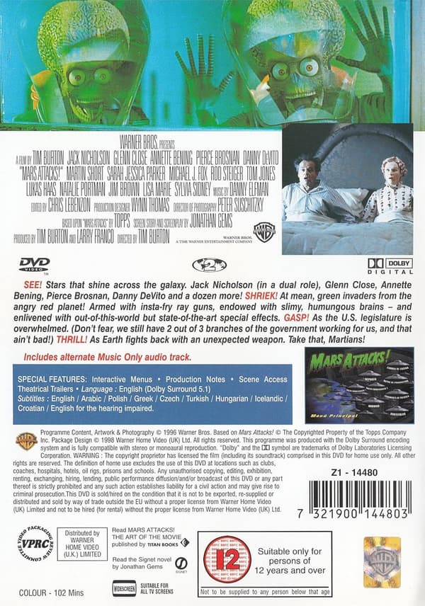 Mars Attacks! (1996) (DVD)