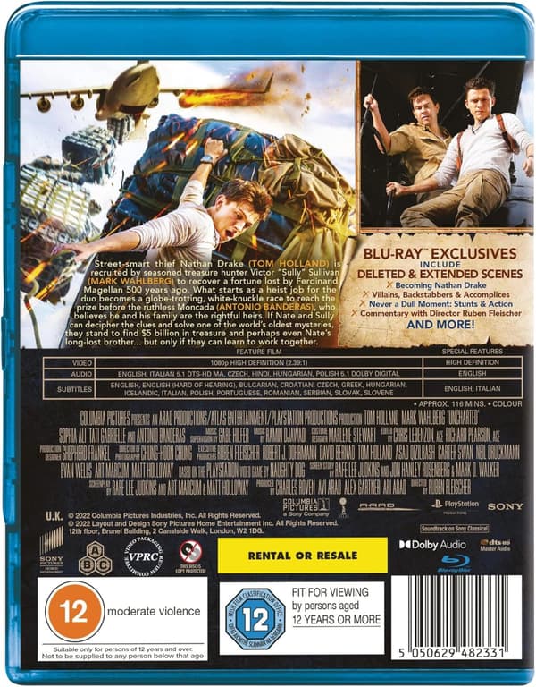 Uncharted (2022) (Blu-Ray)