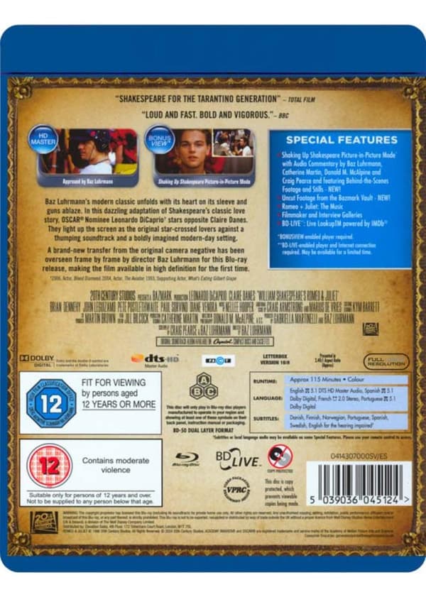 Romeo + Juliet (1996) (Blu-Ray)
