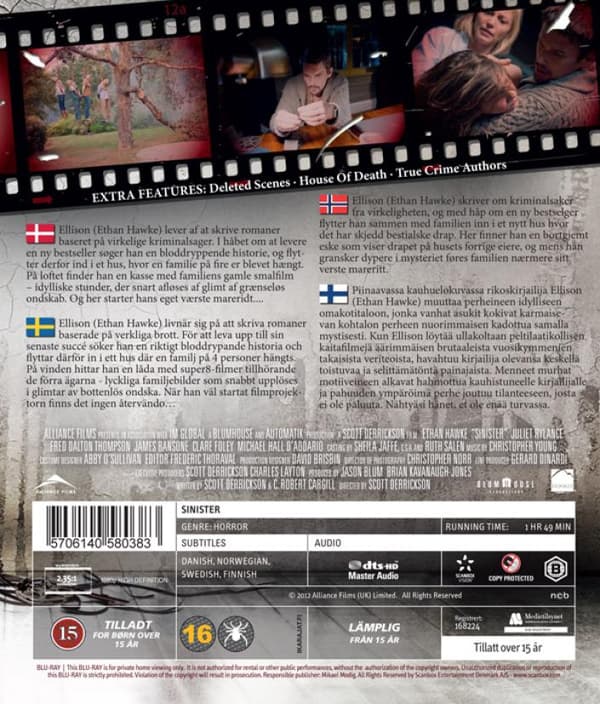 Sinister (2012) Blu-Ray (svensk text)