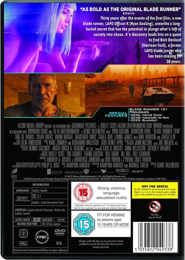 Blade Runner 2049 (2017) (DVD)