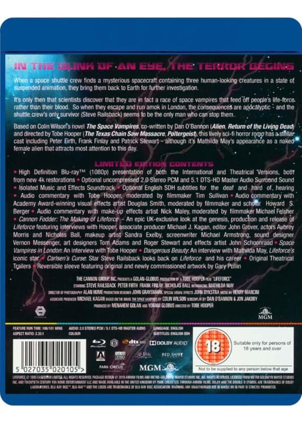 Lifeforce (1985) (Blu-Ray)