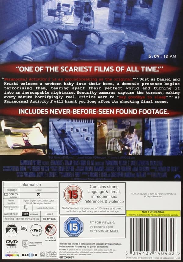 Paranormal Activity 2 (2010) (DVD)