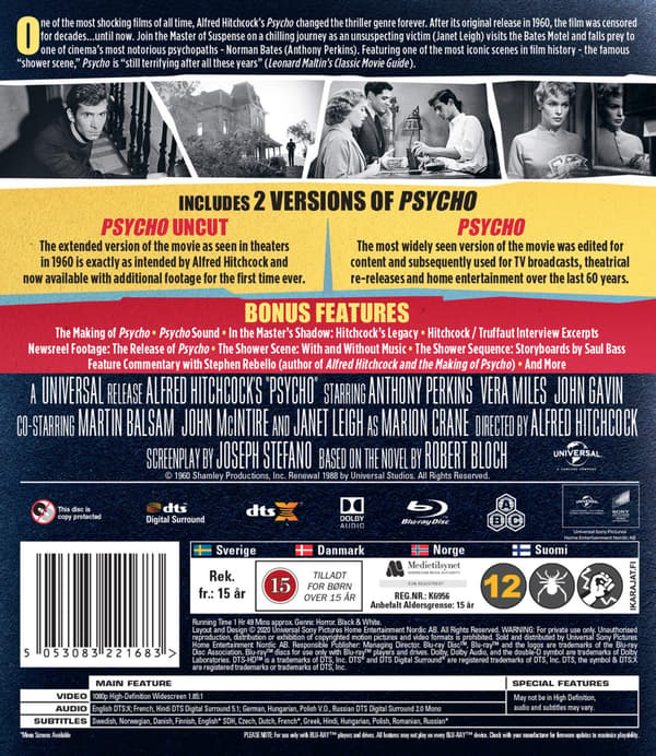 Psycho (1960) (Blu-Ray)