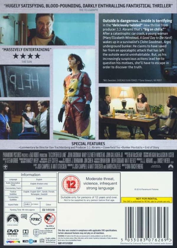 10 Cloverfield Lane (2016) (DVD)