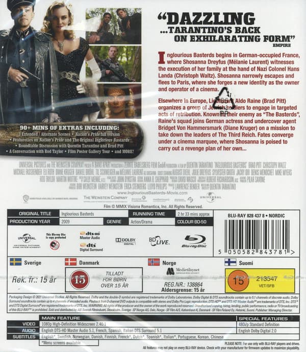 Inglourious Basterds (2009) (Blu-Ray)