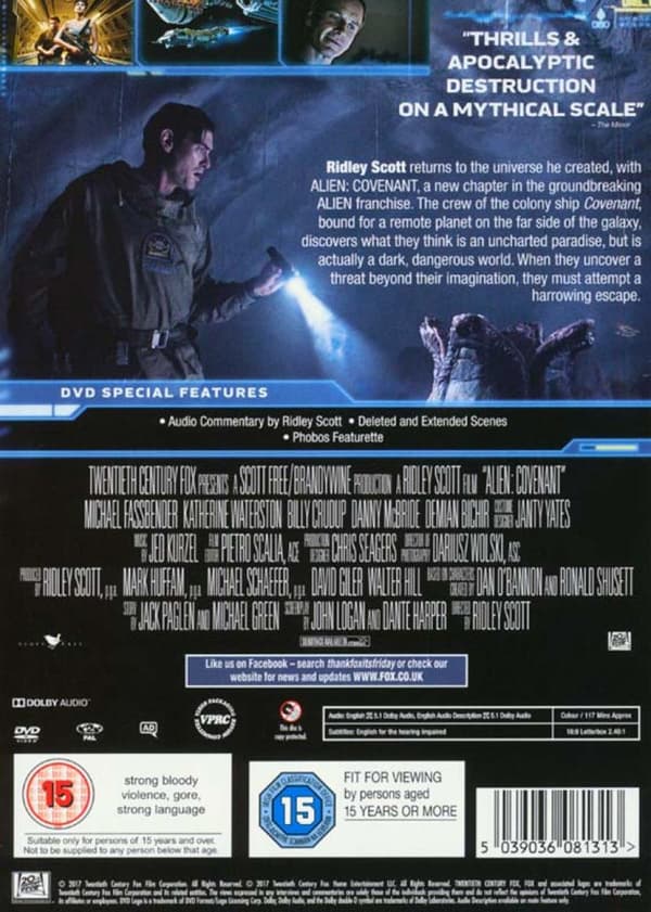 Alien: Covenant (2017) (DVD)
