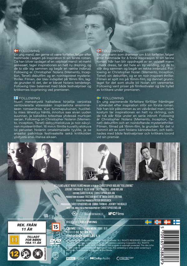 Following (1998) DVD (svensk text)