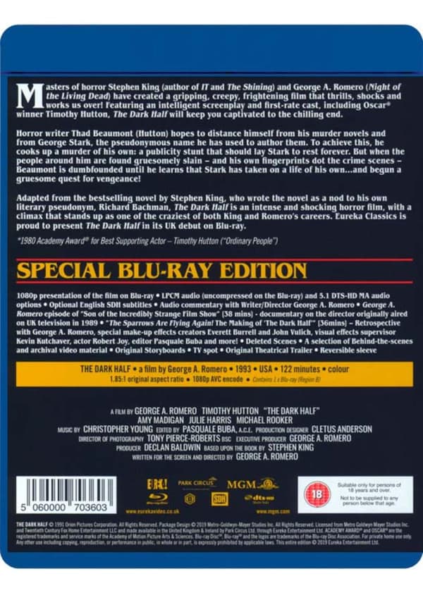 The Dark Half (1993) (Blu-Ray)