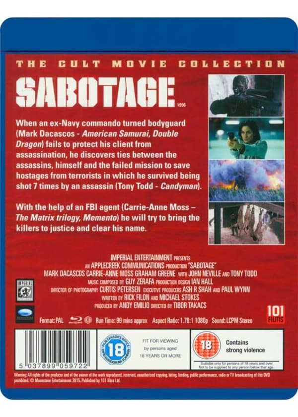 Sabotage (1996) (Blu-Ray)
